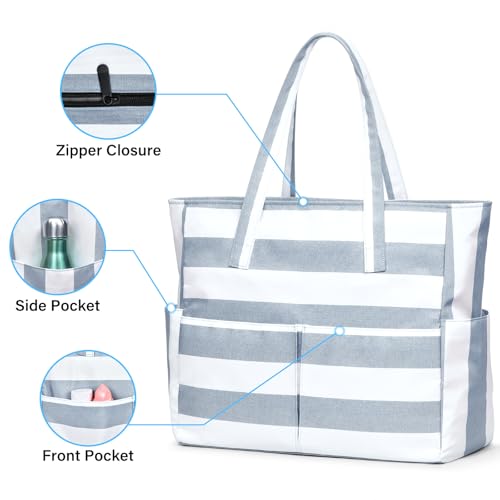 Oscaurt Large Waterproof Beach Bags for Women Travel Vacation