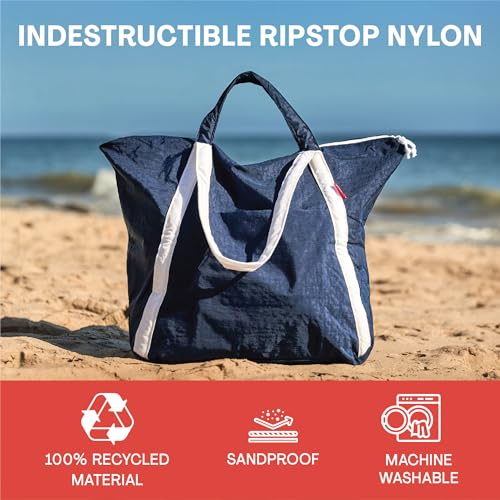 Bodysurf Packable Beach Bag Waterproof Sandproof - Lightweight & Foldable Travel Tote for Summer
| Bodysurf Packable Be