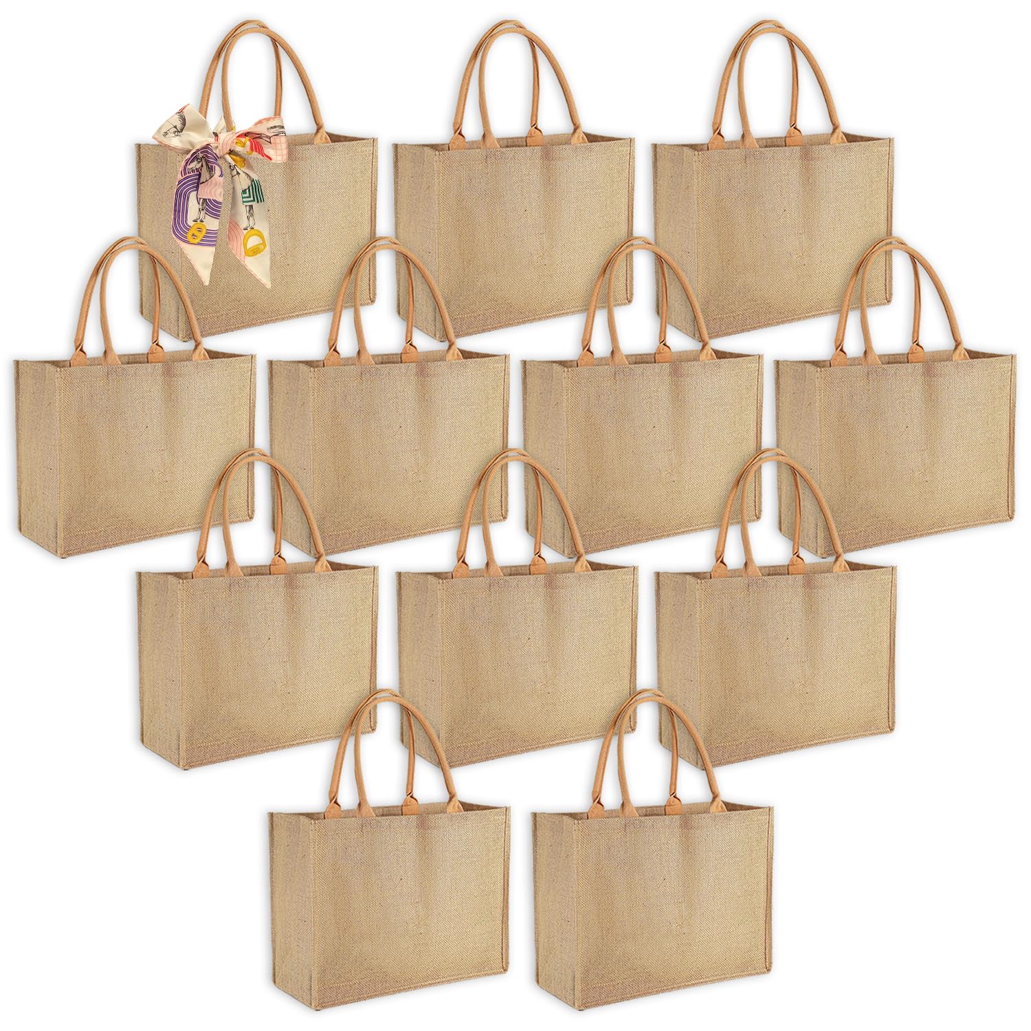 Ayearparty 12pcs Reusable Tote Bags for Women Beach Shopping Gifts
Ayearparty 12pcs Handle Tote Bags for Bridesmaid Wedd