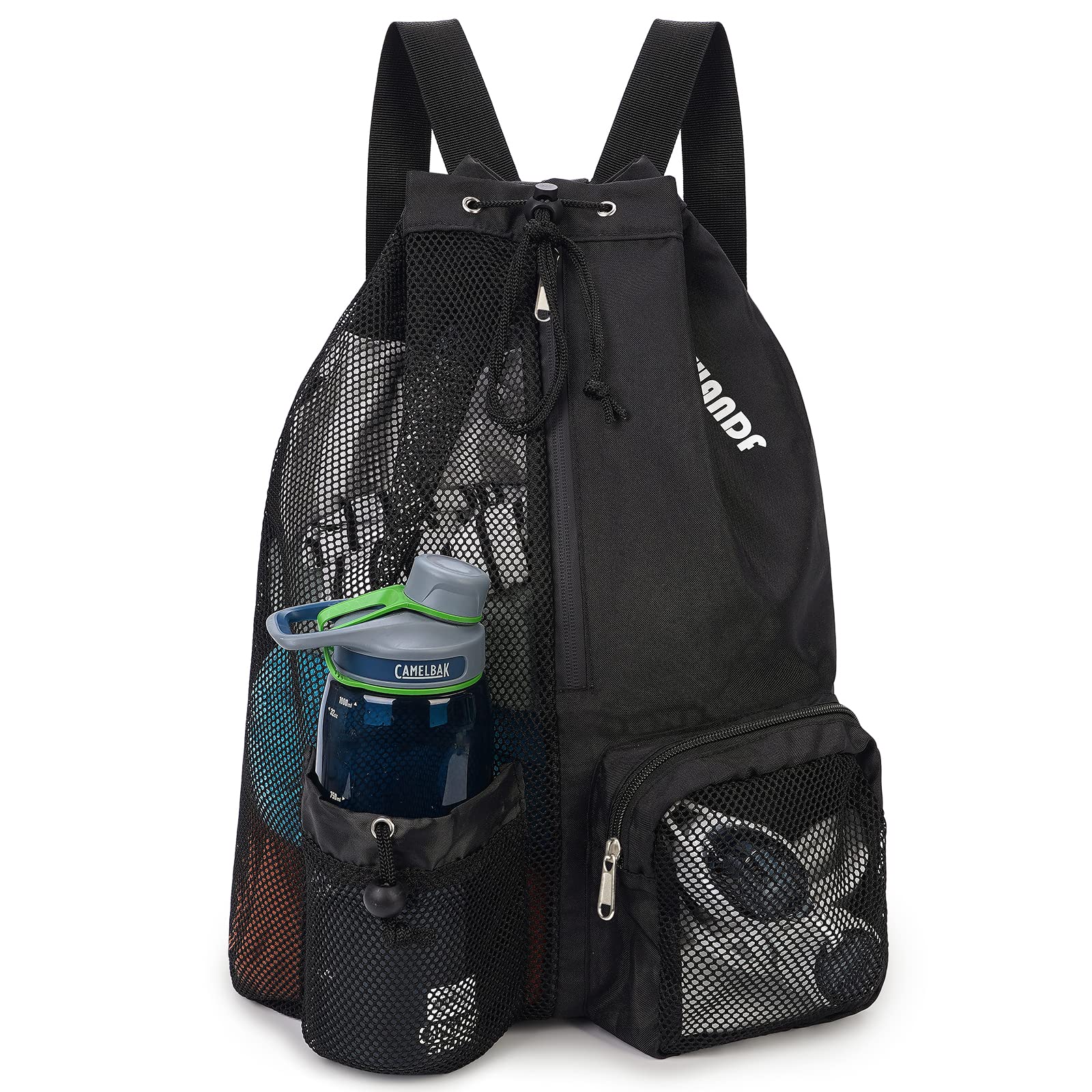 WANDF Swim Bag Mesh Drawstring Backpack with Wet Pocket for Active Men and Women at the Beach and Pool
| WANDF Waterpro