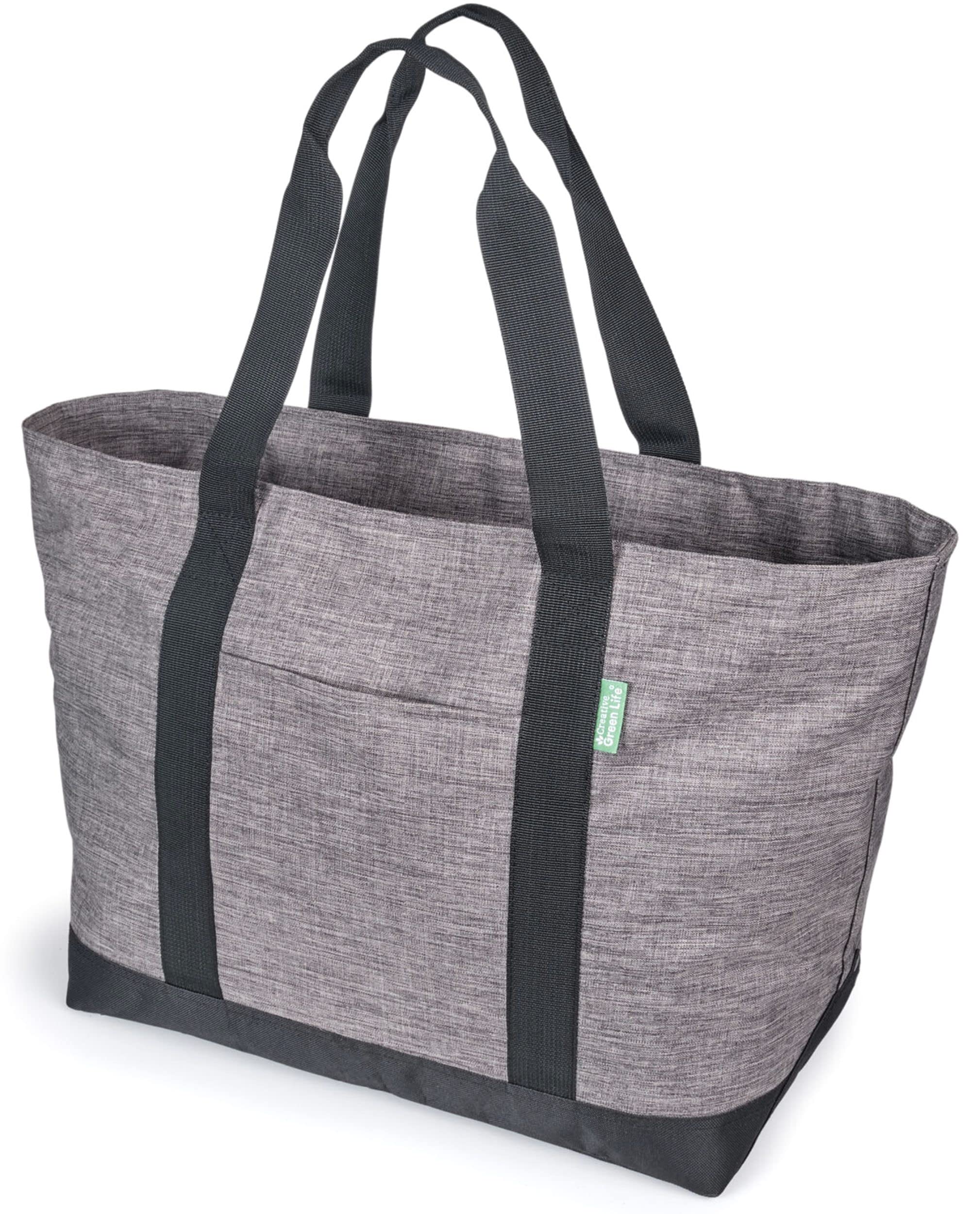 Creative Green Life Stylish Tote Bag for Women & Men - Durable & Foldable Extra Large Tote Bag with Zipper Perfect for E